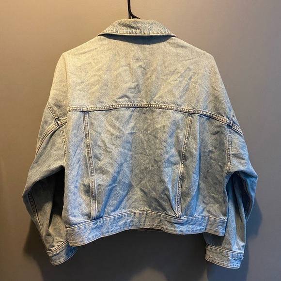 Zara Light Wash Denim Jacket Jean Medium - Picture 7 of 7